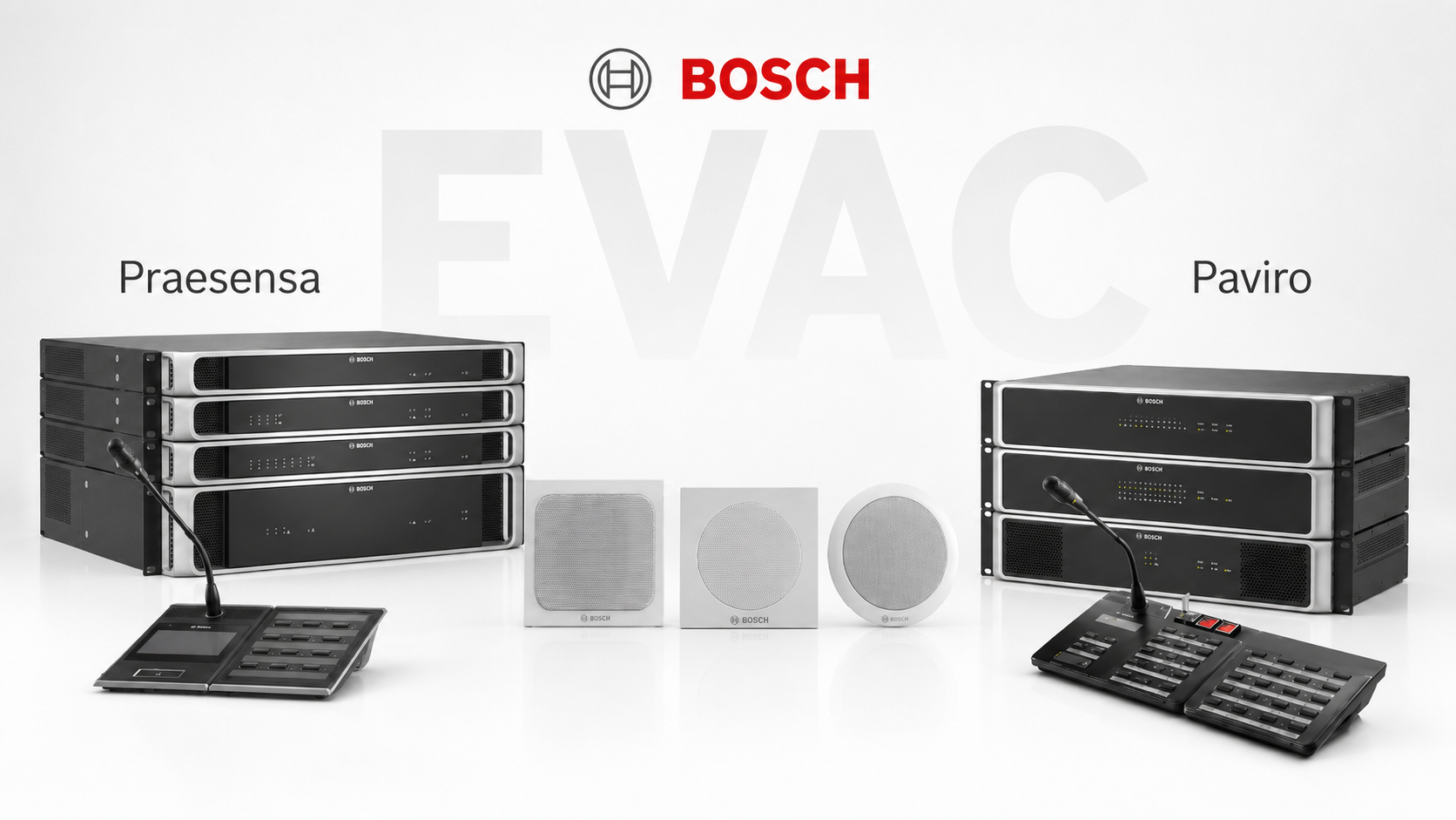 Piattaforme Bosch Praesensa e Paviro per diffusione sonora ed evacuazione vocale (EVAC)