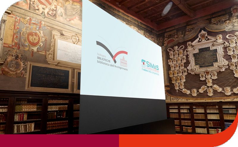 Installazione audio/video SIMAS presso la Biblioteca dell'Archiginnasio